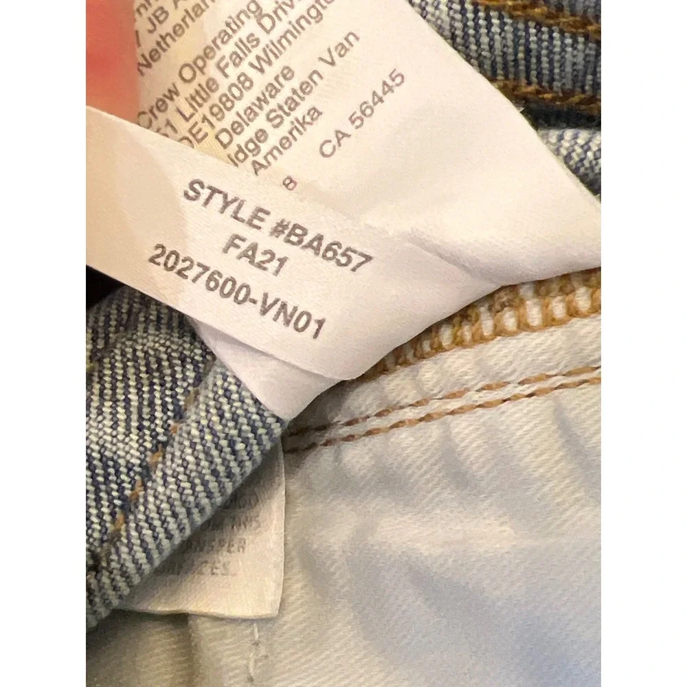 J.Crew Classic Straight Jeans Light‎ Wash Candiani Denim 27P BA657 FA21